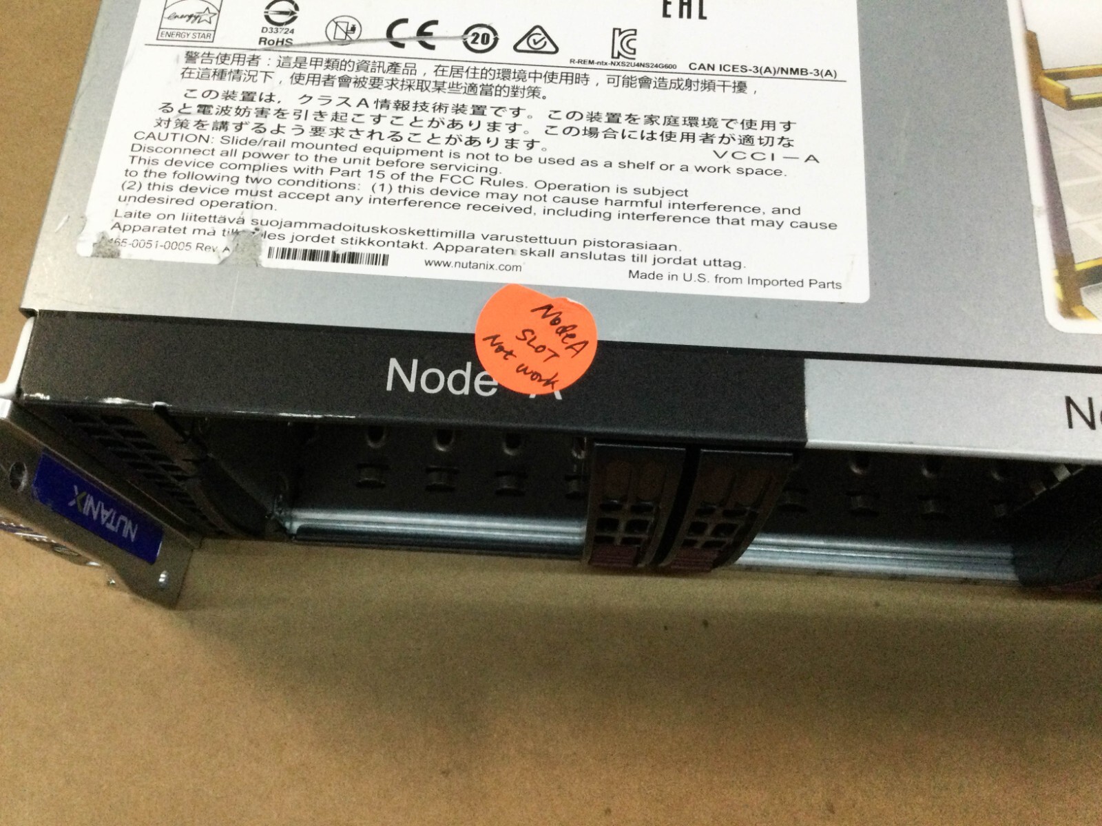 NUTANIX NXS2U4NS24G600 24-Bays Quad Node CTO Server *** BAD | eBay