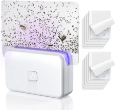 Fruit Fly Traps for Indoors (1 Device+10 Refills) Plug in Fly Trap for Gnats, Fr