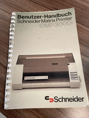 Handbuch Schneider DMP3000 Matrixdrucker