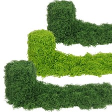 ACRYCS 3 Pcs Fake Moss Rug Multicolor 4" x 47" Faux Moss for Table Runner Decora