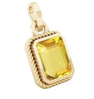 12.25 Ratti 11.50 Carat Yellow Sapphire Pukhraj Gold Plated Gemstone Pendant Loc
