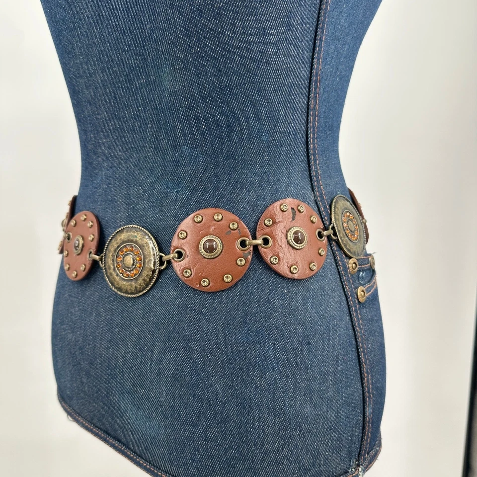 Женщин богемное стимпанк цепочка ремень металлический диск медальон фестиваль - Изображение 3 из 4