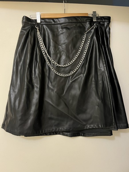 Black Friday Faux Leather Midi Skirt