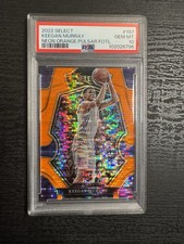 2022-23 Keegan Murray Select Premier Level Neon Orange Pulsar Prizm /15 Psa 10
