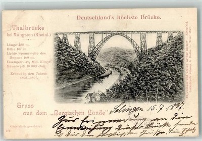 38093614 - 5650 Solingen Muengstener Bruecke Eisenbahn Solingen Stadtkreis 1897