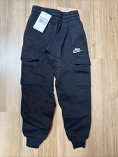 Image of Nike Sportswear Club Fleece Cargo Sweatpants Black Jogger FD3012-010 Kid Size XS