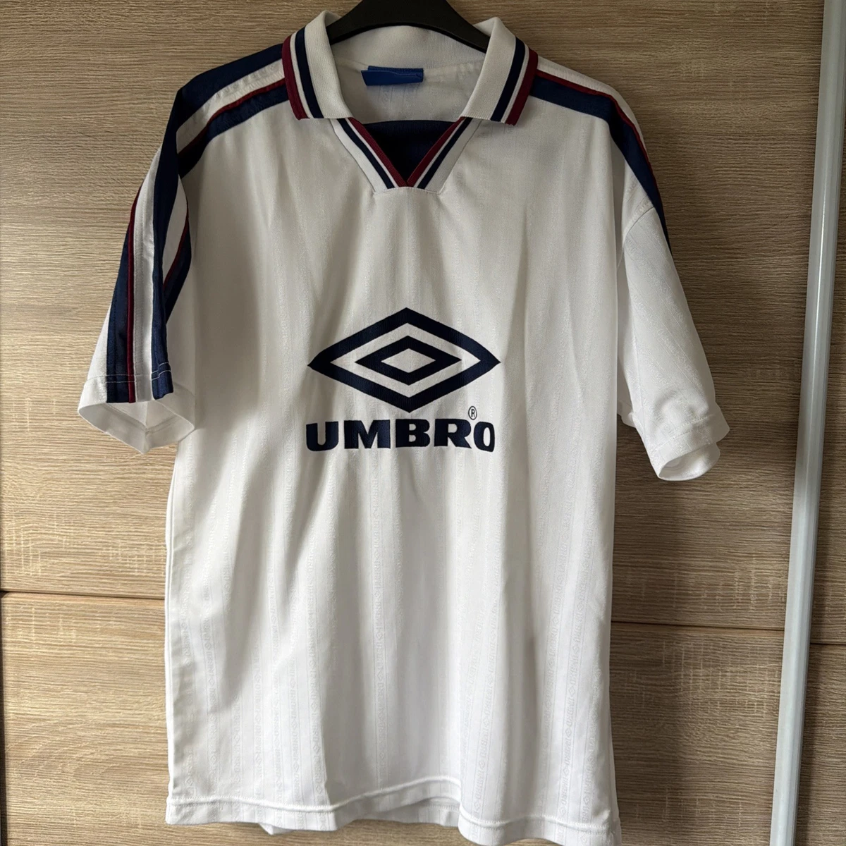MAILLOT FOOTBALL UMBRO FIN ANNEES 90 ENGLAND LEAGUE T.XL