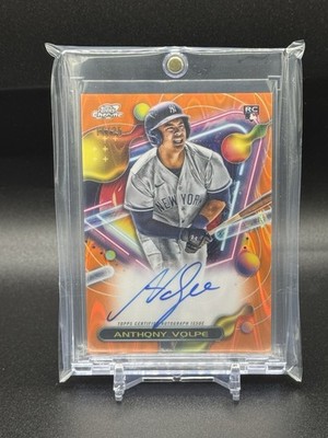 2023 Topps Cosmic Chrome #CCA-AVO Anthony Volpe Orange Galactic Rookie Auto /25