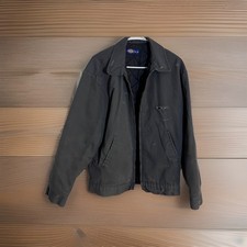 Dickies Men's Eisenhower Jacket Gray, Full Zip, Quilted Lining, Size medium long