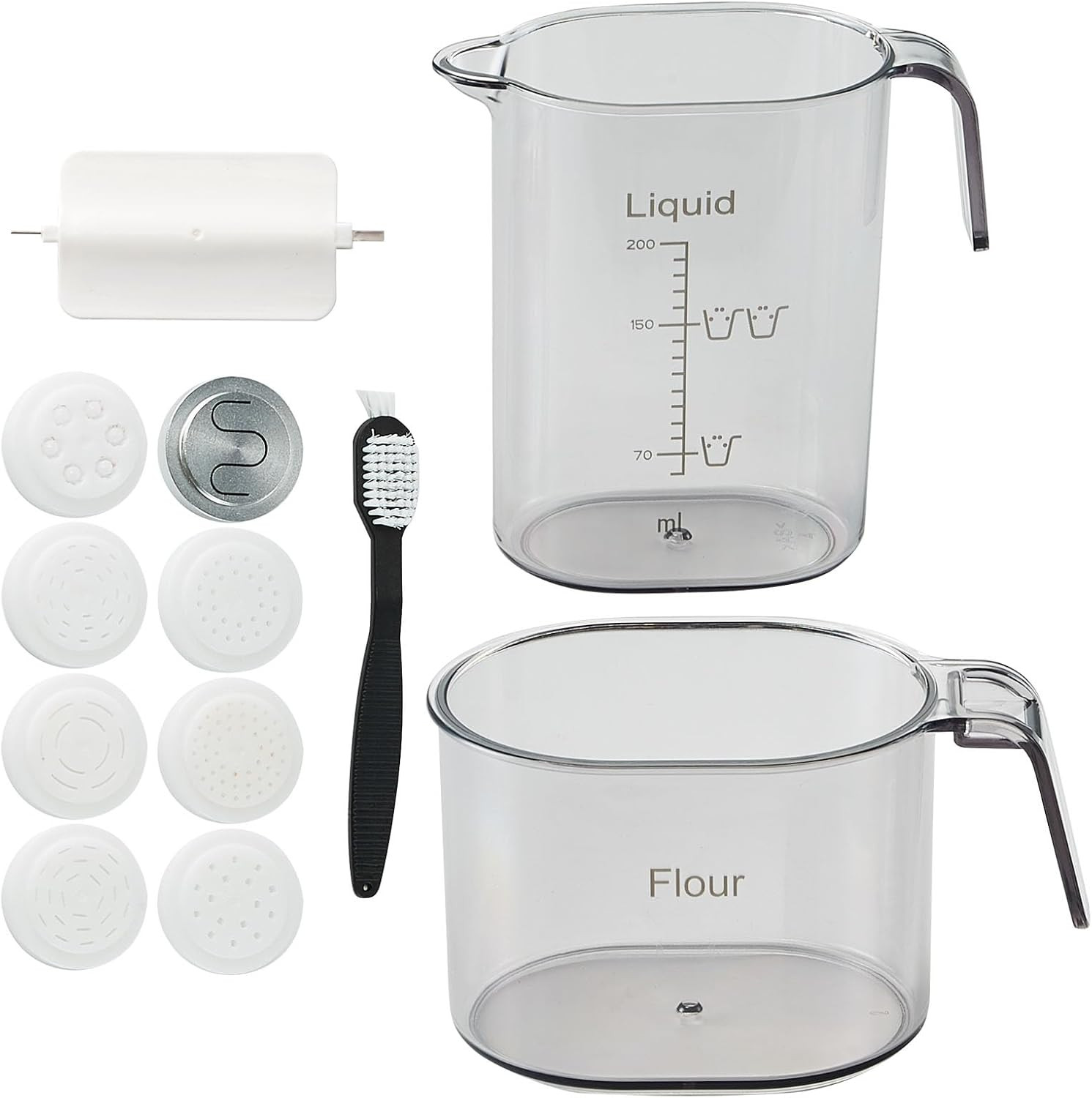 Electric Pasta Maker, 150W Automatic Noodle Maker Machine with 8 Pasta Shapes, 4