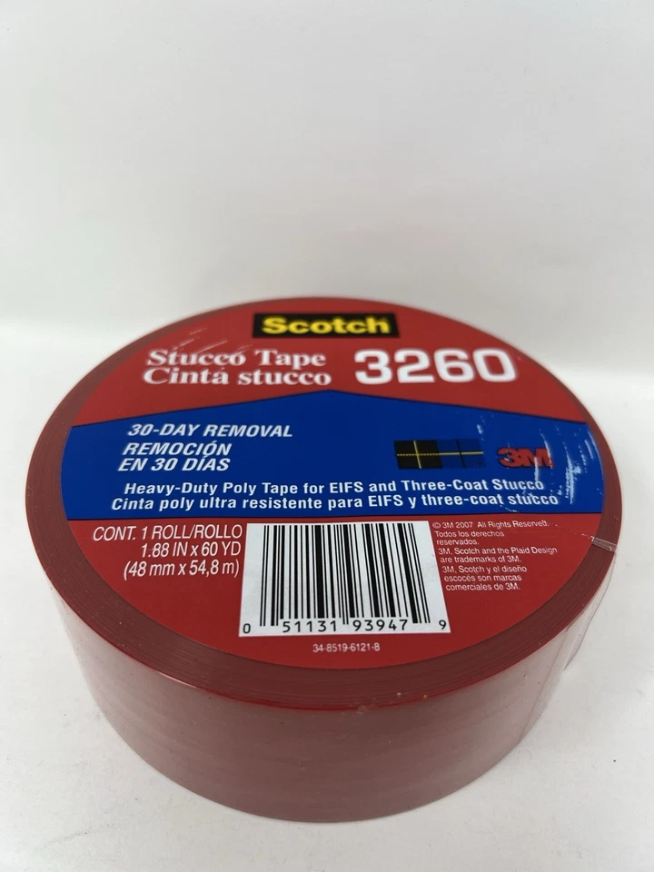 3M Scotch® Heavy-duty poly Stucco Tape 3260-A, 1.88 in x 60 yd Roll - Image 2 of 3