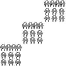 3 Pieces Steel Cable Clips Sturdy Wire Rope Clamps Rigging Hardwares