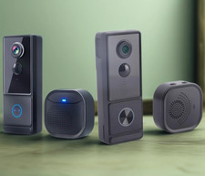 Telecamera Campanello Smart Home, Batteria WiFi Ricaricabile 2K Porta Telecamera/Campanello