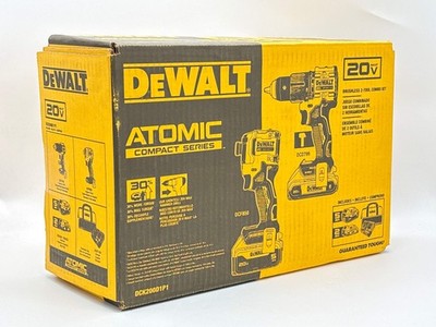 NEW DeWalt Atomic 20V Impact Hammer Drill Charger 5Ah & 2Ah Batteries Bag DCK200