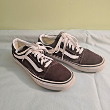 Classic Vans Low Top Sneakers Shoes Maroon Wine Color Womens 8 Mens 6.5 Lace Up