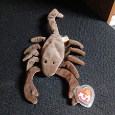 Vintage TY Beanie Baby STINGER the Scorpion 8 inch Brown