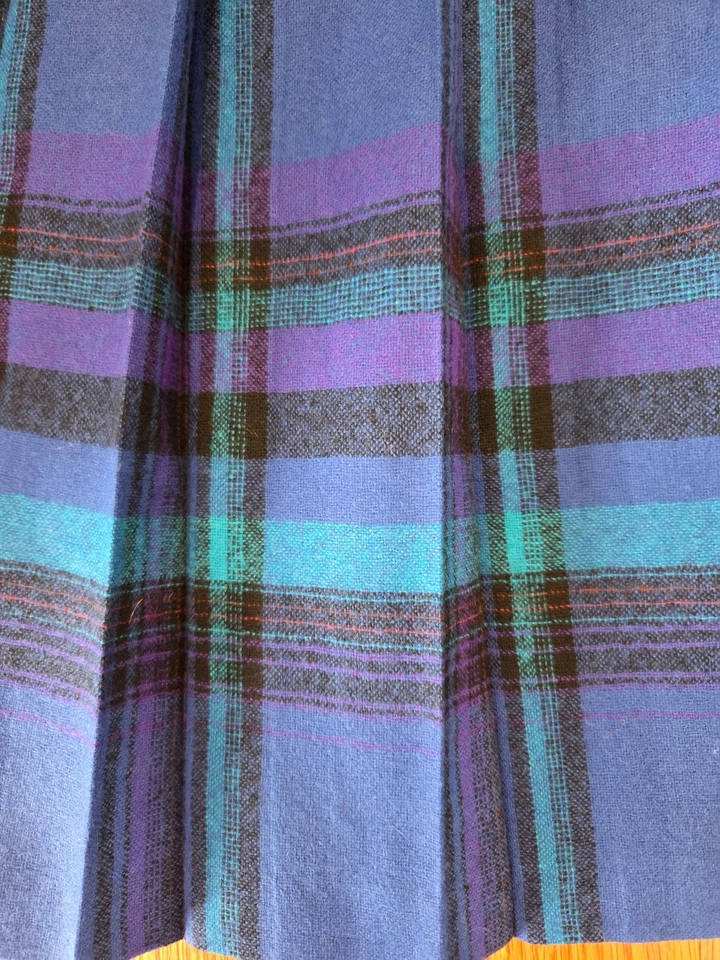 Falda midi plisada a cuadros tartán lana pura lana Pendleton vintage azul talla 6 Foto 3 de 4