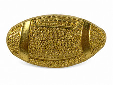 Football Team Coach Chenille Pins Gold varsity letter jacket lapel