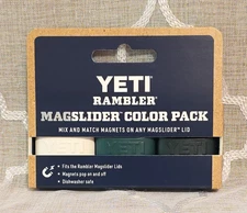 Yeti Magslider Magnets - BLACK FOREST GREEN Color Pack - Set of 3 Magnets - NEW