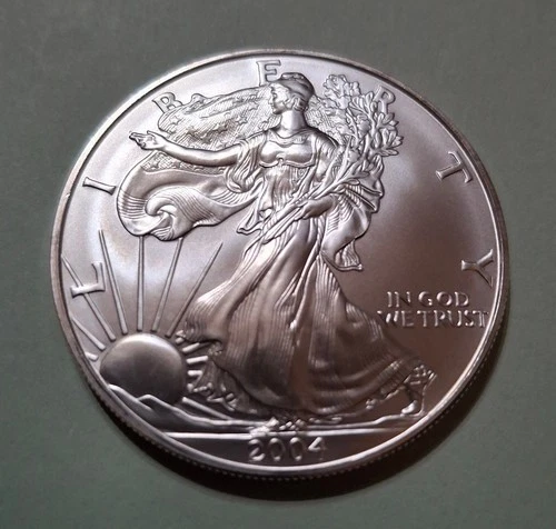 2004 $1 American Silver Eagle 1 oz .999 Fine Silver BU Uncirculated