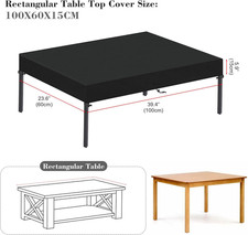 Copertura Per Tavolo Da Esterno VDISRR - Nero, 90x90x90 Cm, Resistente A Sole E Pioggia