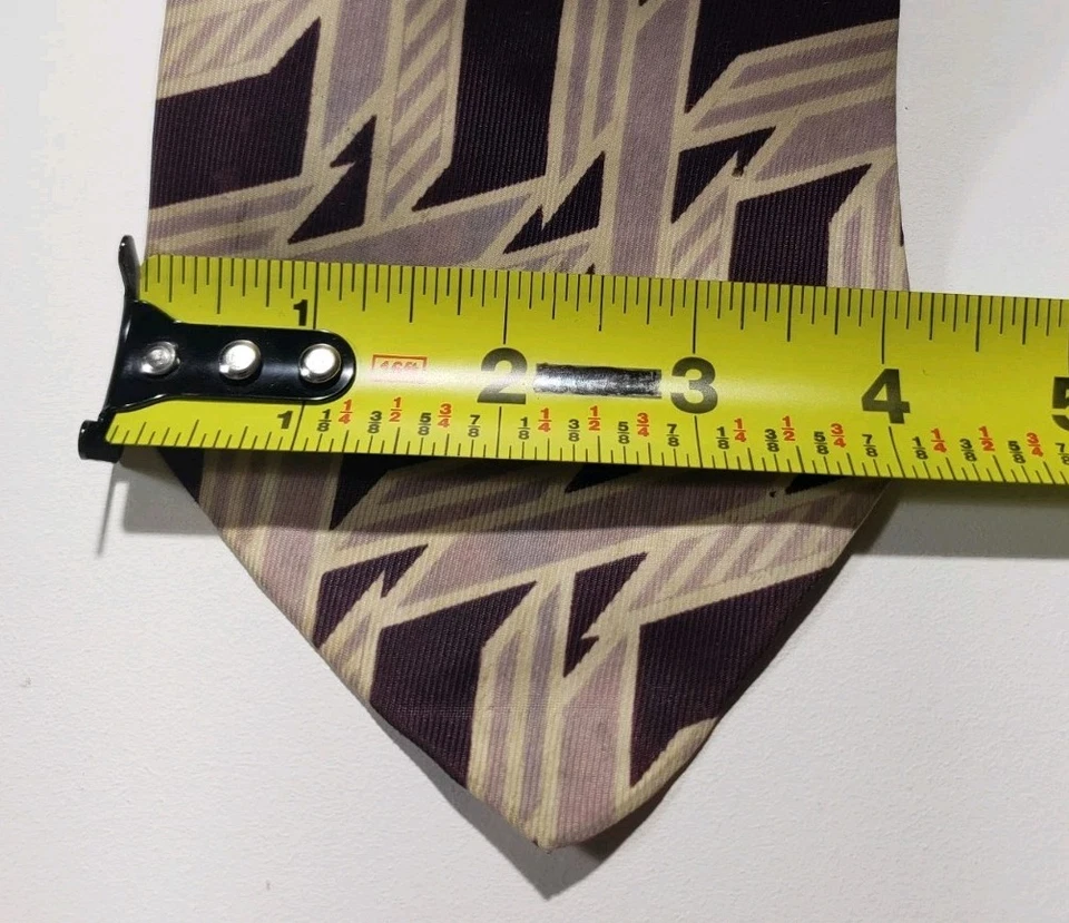 RARA Corbata Ultra De Colección 49.5" 20s 30s 40s Sin Forro Interior Abstracta Hecha a Mano EE. UU. Foto 2 de 4