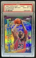 1998-99 Topps Michael Jordan Kobe Bryant East - West Refractor #EW5 PSA 10 GEM