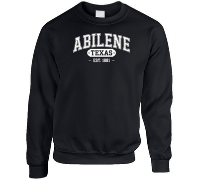 #ad Abilene Texas Est 1881 Gift Tee Design E Crewneck Sweatshirt $11.99