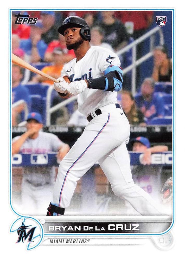 2022 Topps Baseball #22 Bryan De La Cruz RC - Miami Marlins