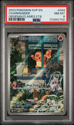 2023 POKEMON SVP EN-SV BLACK STAR PROMO #044 CHARMANDER PSA 8