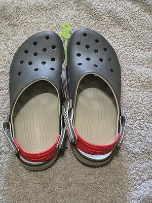 CROCS Classic Turbo Clog Grey and Red Mens size 12 | eBay display picture 3