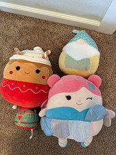 Squishmallows Holiday Plush Lot of 4 Ginger Hot Cocoa, Orazlo Etta WITH A RARE