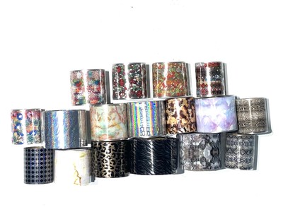 Lot of 17 Bulk Rolls of Nail Art Transfer Foil 
