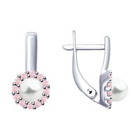 Ohrringe Silber 925 Creolen Mit Perle Und Zirkon Echtschmuck Silberschmuck
