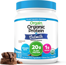 Organic Vegan Protein Powder Oat Milk, Chocolate - 20G Plant Based Protein, Gl