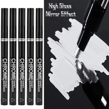 Chrome Mirror Marker Pen Waterproof Paint for Glass Ceramic Rock Plastic UK