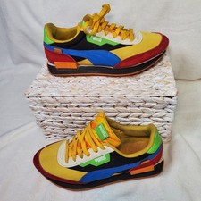 Puma Future Rider Twofold SD Jr Size 7C Blue-elecktro-maize Sneakers Colorful