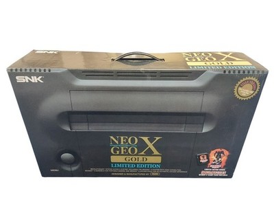 SNK NEO GEO X GOLD Limited Edition Console Complete Box From