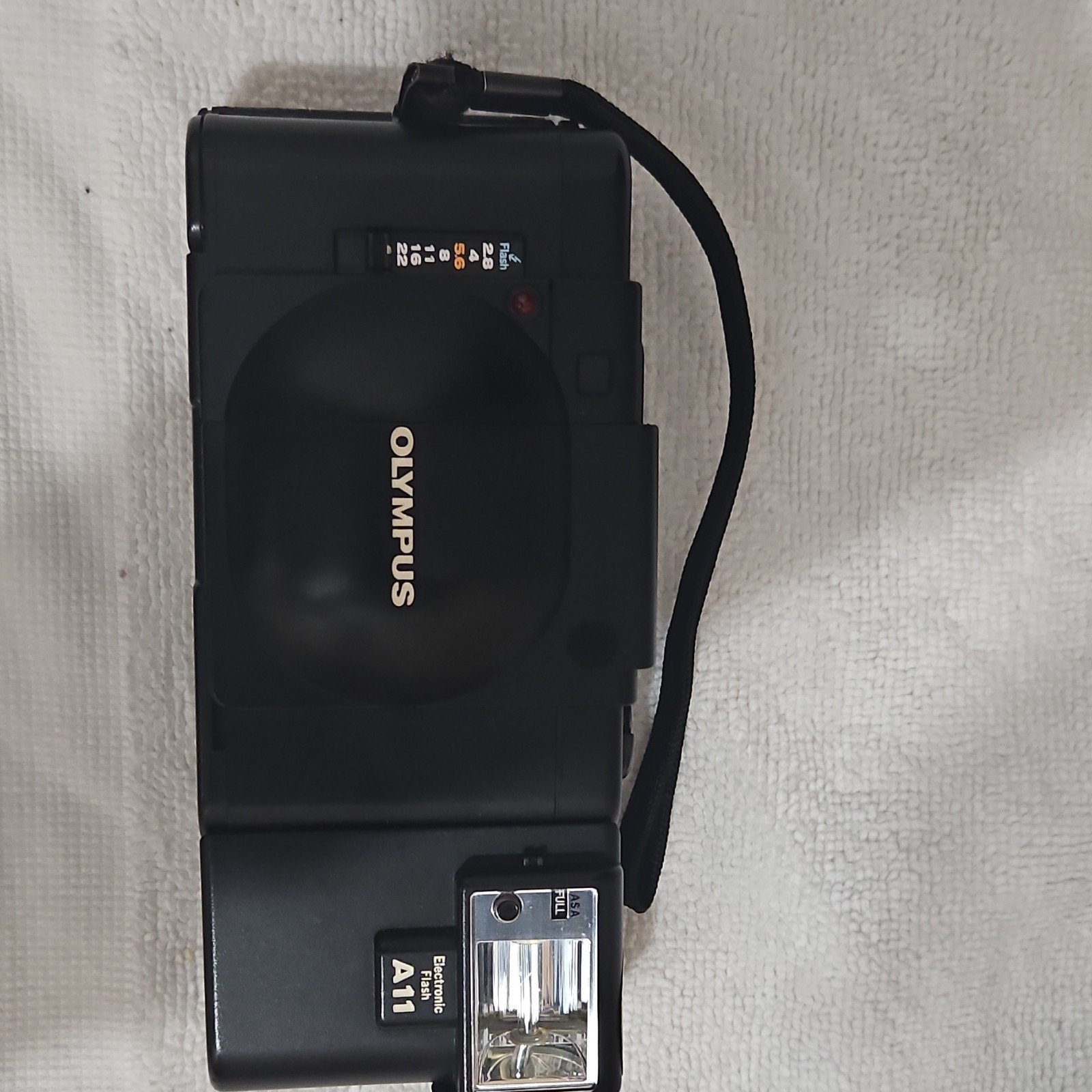 Olympus XA 35mm Film Camera Black with A11 Flash, Case, and Box