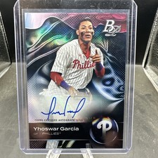 YHOSWAR GARCIA #TOP-71 2023 Bowman Platinum Baseball AUTO Autograph RC