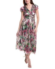 Adrianna Papell Short Sleeve Midi Dress Women's