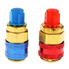 1 Pair Manifold Gauge R134a Hose Quick Adapter Fitting Coupler