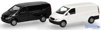 Herpa Minikit Mercedes Benz Cito Kasten 2 StüCk Schwarz Weiß 014243