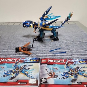 LEGO NINJAGO Ninja Bike Chase & Jay's Elemental Dragon Set Masters of Spinjitzu