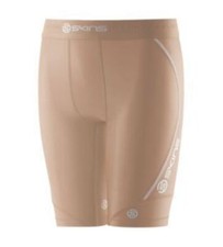 SKINS DNAMIC YOUTH COMPRESSION HALF TIGHTS - FLESH HOT BARGAIN