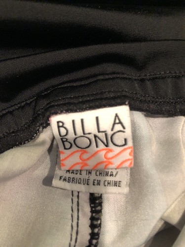 Billabong Womens Swim Boy Shorts Black Multicolor S/P Surf Fold Over Top - Picture 7 of 9
