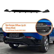 Gloss Black Rear Bumper Lower Diffuser Lip For Alfa Romeo Tonale 2023-2026 2024