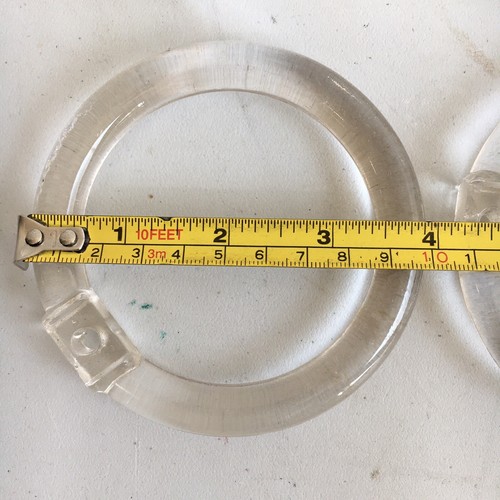 Clear Glass Curtain Festoon Ring Tie Backs Vintage 1940s - Picture 4 of 4