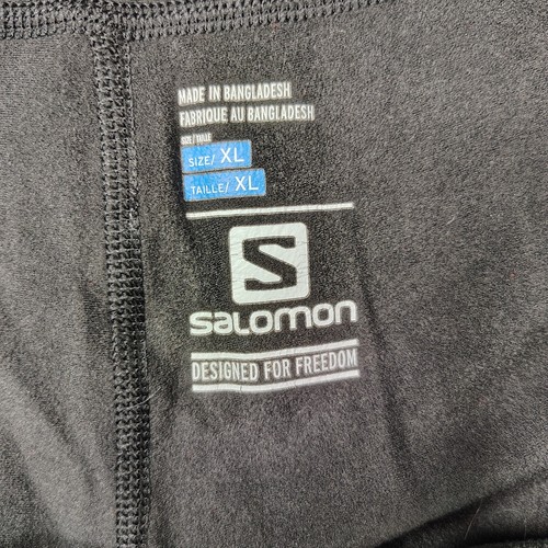 Salomon RS Warm Softshell Pants Mens XL Black Ankle Zip Fleece Lined Drawstring - Picture 12 of 16