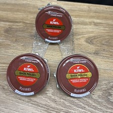 Kiwi Brown Shoe Polish lot of 3  1-1/8oz